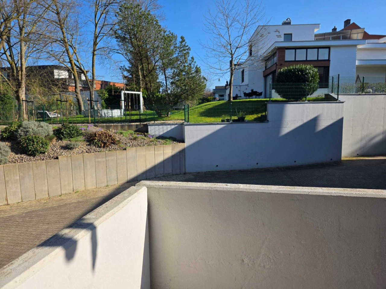 der Blick vom Balkon