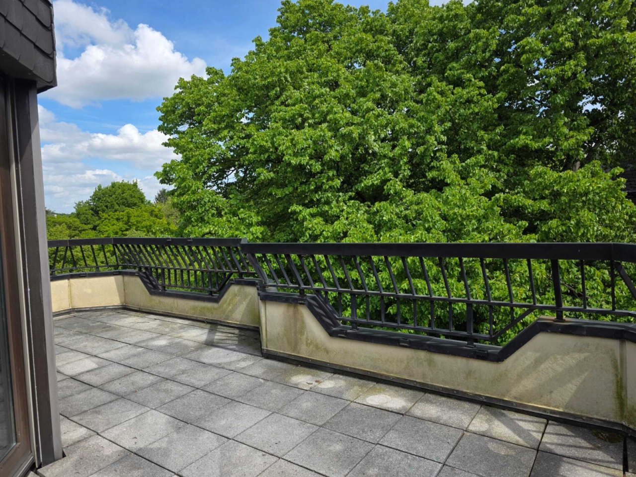 die weitläufige Terrasse